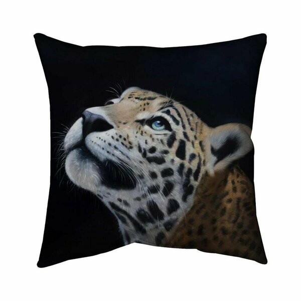 Begin Home Decor 26 x 26 in. Realistic Leopard Face-Double Sided Print Indoor Pillow 5541-2626-AN417